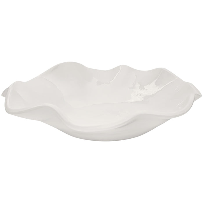 white wavy bowl melamine