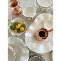 white wavy bowl melamine