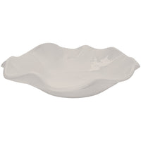 stone colored wavy bowl
