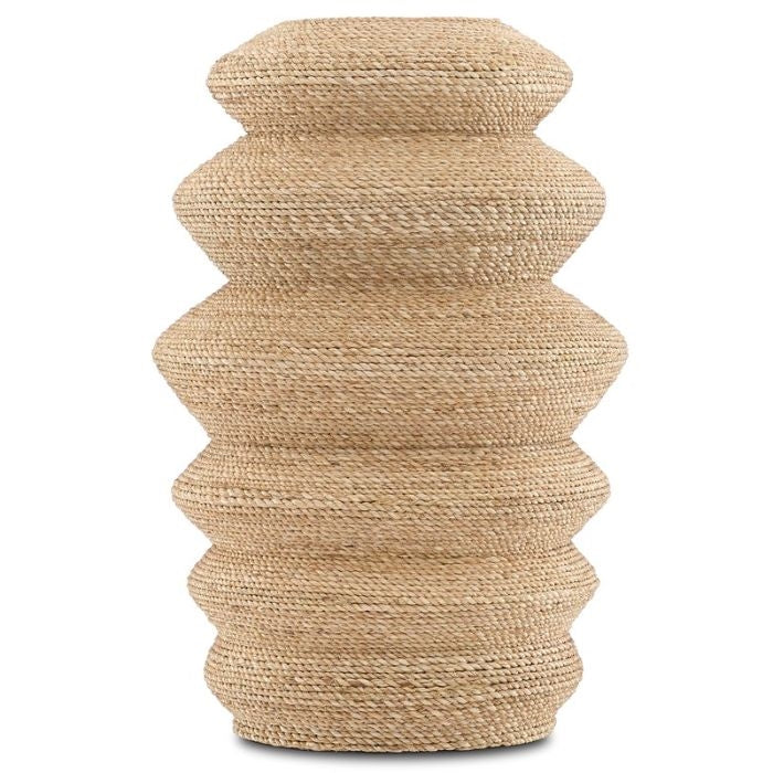 abaca rope wrapped sculptural vessel