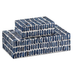 indigo box set decor wood bone sheesham patterned