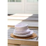 cream beaded rim melamine salad plate