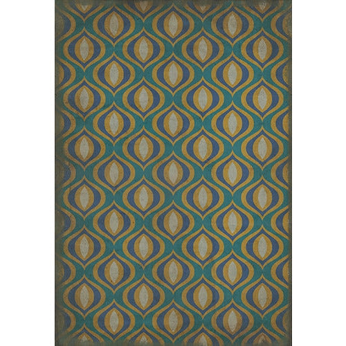 Spicher & Company Pattern 15 Atlantis Vinyl Floorcloth - USA-Made Rug | BSEID