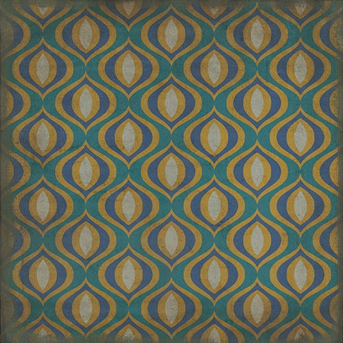 Spicher & Company Pattern 15 Atlantis Vinyl Floorcloth - USA-Made Rug | BSEID