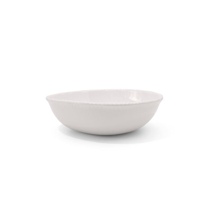 cream beaded rim melamine serving bowl set