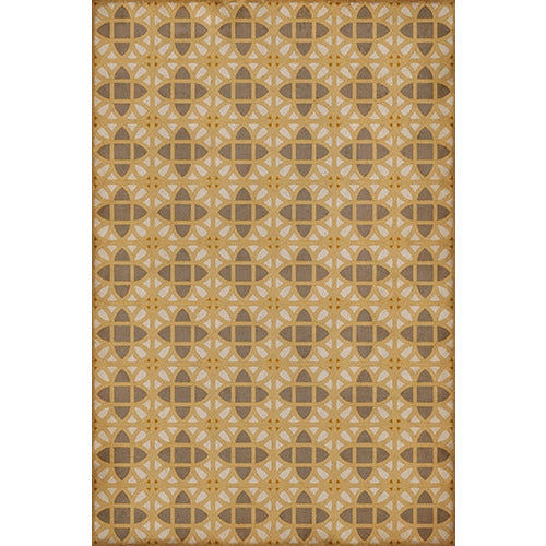 vinyl floor mat lattice tile pattern cream tan
