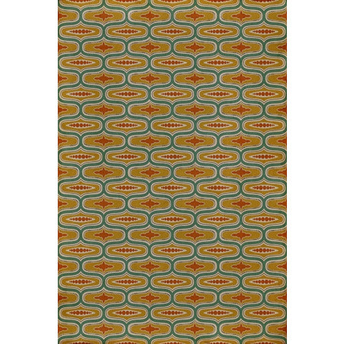 vinyl floor mat line pattern teal orange red