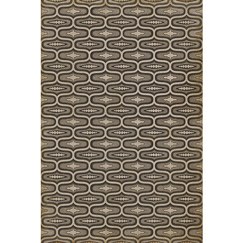 vinyl floor mat line pattern black tan