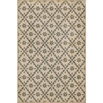 vinyl floor mat flower tile pattern tan yellow