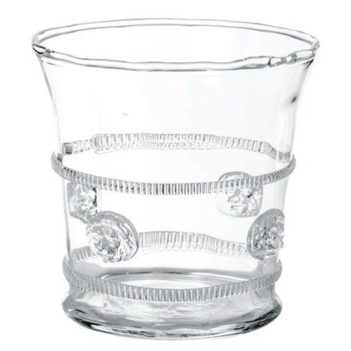 crystal rope detail medallion ice bucket glass