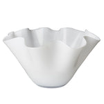 white ruffle top contemporary bowl