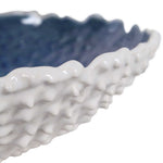 round white ceramic bowl blue