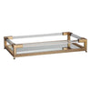 acrylic gold beveled mirror tray decor handles