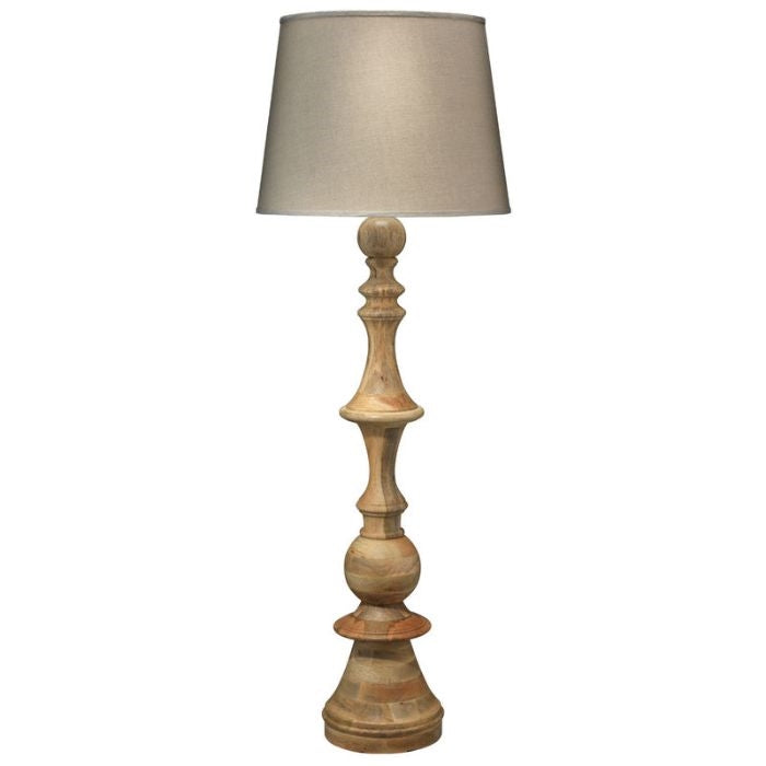 natural wood floor lamp, large floor lamp, traditional floor lamp, turned wood floor lamp