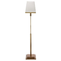 antiqued brass finished metal floor lamp slender contemporary
