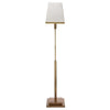 antiqued brass finished metal floor lamp slender contemporary
