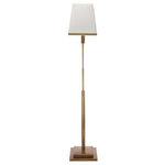 antiqued brass finished metal floor lamp slender contemporary