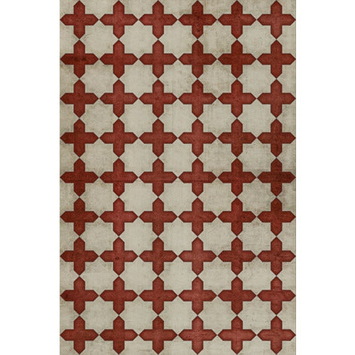 Spicher & Company Pattern 23 Dressed in Scarlet Vinyl Floorcloth