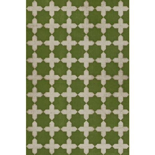 Spicher & Company Pattern 23 Nor Any Green Thing Vinyl Floorcloth