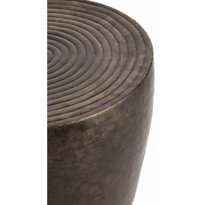 drum shade table bronze side table