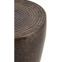 drum shade table bronze side table