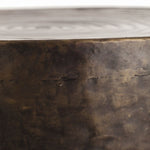 drum shade table bronze side table