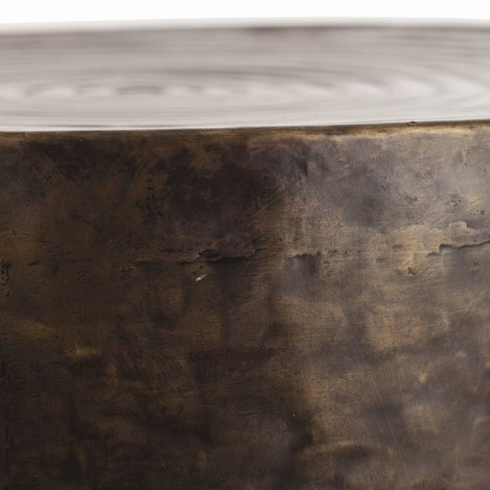 drum shade table bronze side table