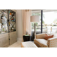 drum shade table bronze side table