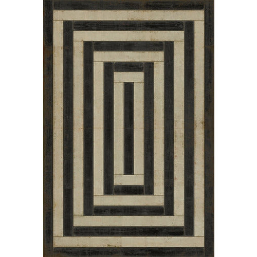 Pattern 30 Qin Vinyl Floorcloth - Luxury USA-Made Rug | BSEID
