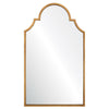 wall mirror gold leaf frame non-bevel arch