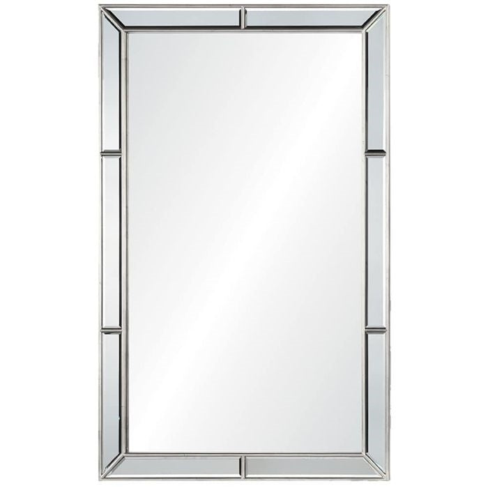 rectangle wall mirror silver leaf distressed
