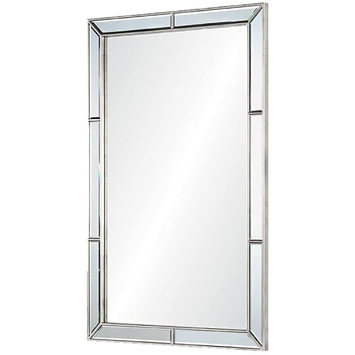 rectangle wall mirror silver leaf distressed