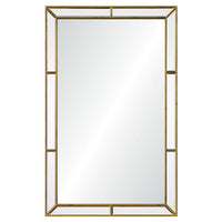 rectangle wall mirror silver leaf distressed