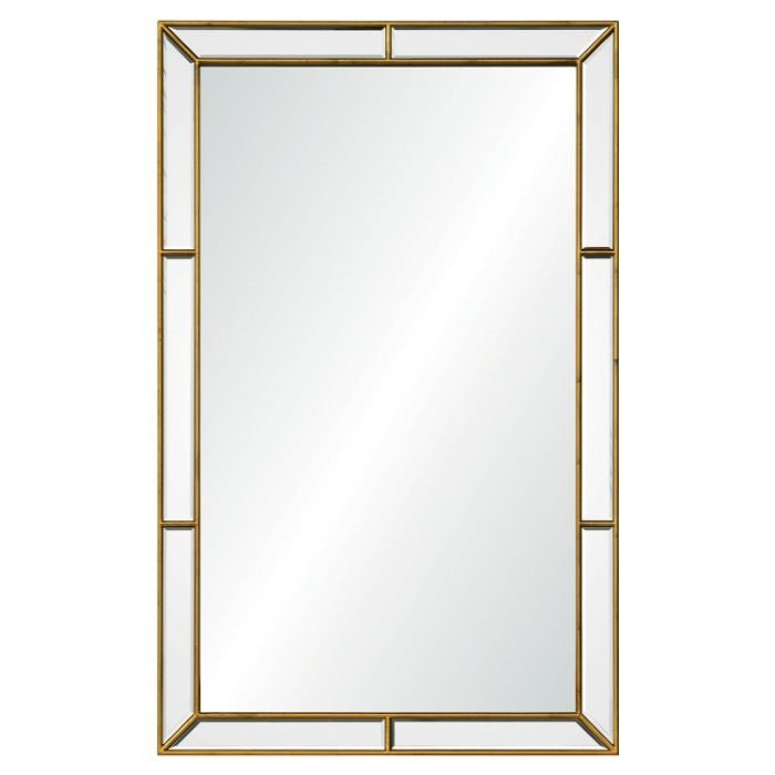 rectangle wall mirror silver leaf distressed