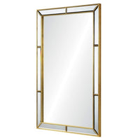 rectangle wall mirror silver leaf distressed