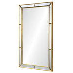 rectangle wall mirror silver leaf distressed