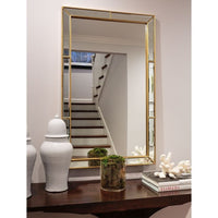 rectangle wall mirror silver leaf distressed