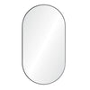 oval stainless steel mirror black nickel