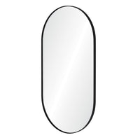 oval stainless steel mirror black nickel