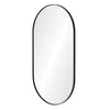 oval stainless steel mirror black nickel