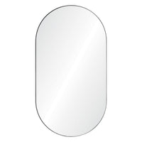 oval stainless steel mirror burnished brass