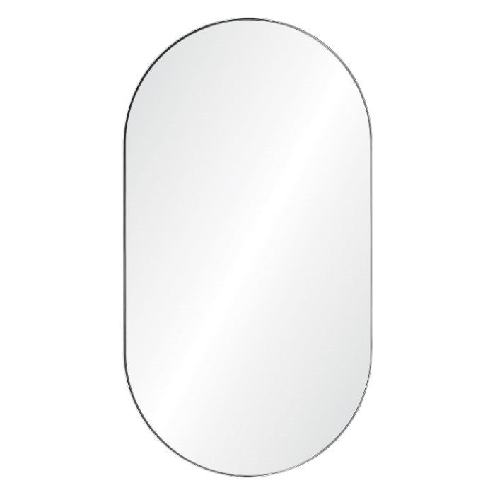 oval stainless steel mirror burnished brass