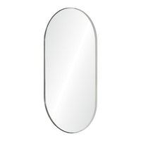 oval stainless steel mirror burnished brass