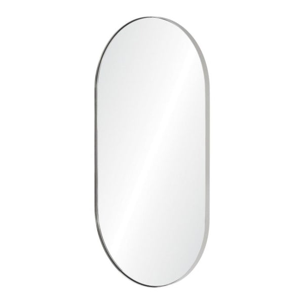 oval stainless steel mirror burnished brass