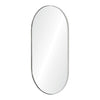 oval stainless steel mirror burnished brass