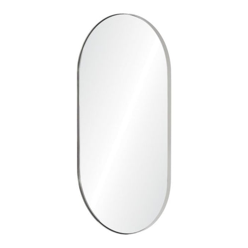oval stainless steel mirror burnished brass