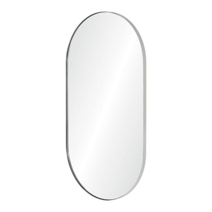 oval stainless steel mirror burnished brass