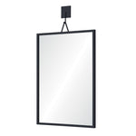 black nickel mounted wall mirror rectangle
