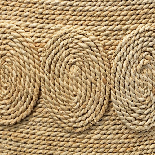 hand-wrapped rope oval accent table