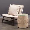 hand-wrapped rope oval accent table